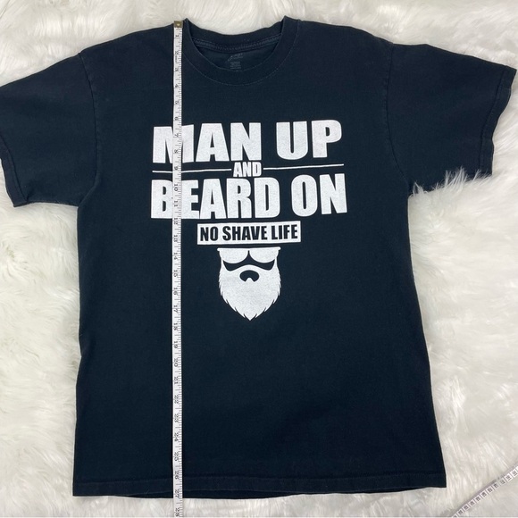 No Shave Life 100% Cotton Tee Shirt Size L Black - Picture 3 of 6
